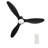 Smart 52" Black 3 Blades LED Flush Mount Ceiling Fan with Remote Control-30542775