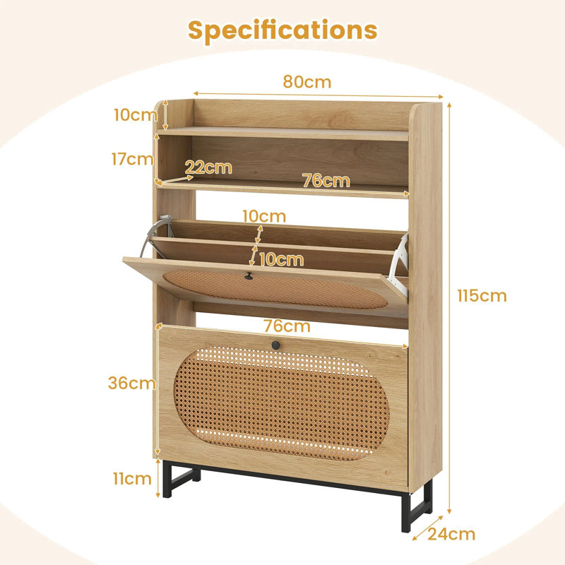 12 Pair Shoe Storage Cabinet