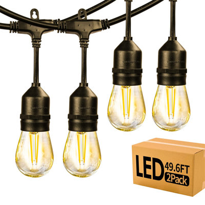 Amruth Indoor / Outdoor 32 - Bulb 1511.8 cm Plug-in LED Standard String Light