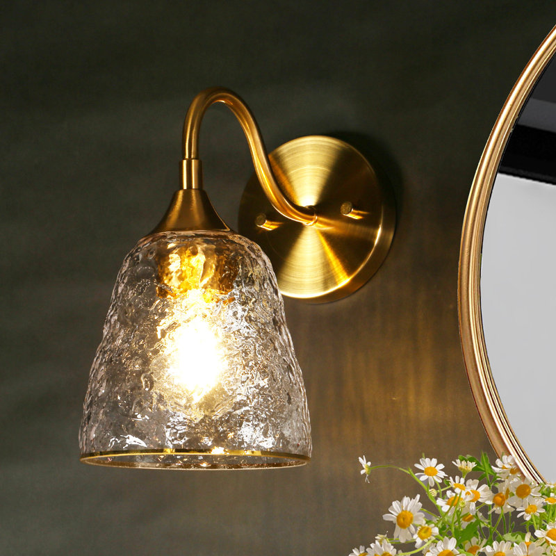 Coleridge Metal Gold Armed 1-Light Wall Sconce ETL Certified