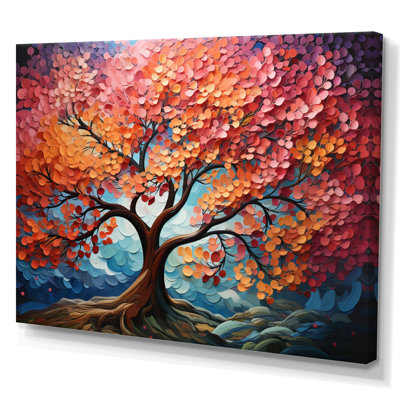 «Trees Abstract Pink Peach Symphony», reproduction