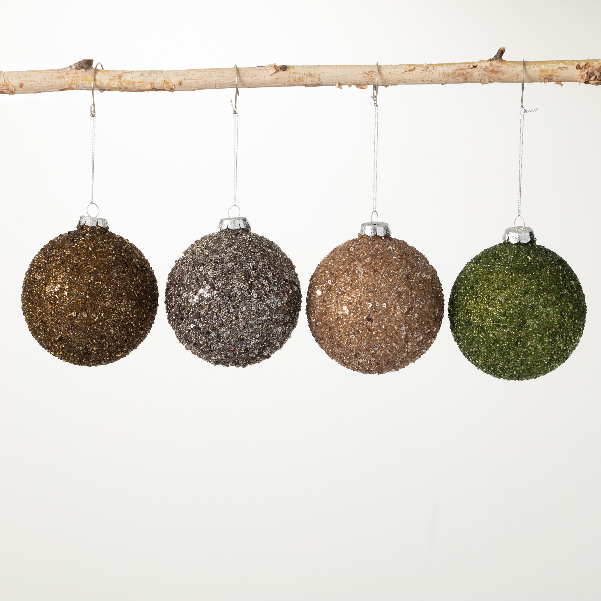 Aledo Encrusted Solid Ball Ornament & Reviews | Birch Lane