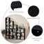 Étagère de rangement en bois à 6 cubes avec rangement ouvert pour le salon, la chambre à coucher et le bureau noir-620950271
