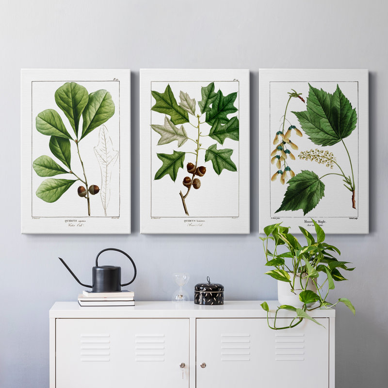Érable de montagne - ensemble de 3 reproductions d'art sur toile tendue, H 60 po x l 120 po x P 3 po