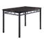 Table de salle à manger en faux marbre noir 5 pièces: table avec structure en métal et 4 chaises rembourrées. Idéal pour la salle à manger en finition: cuir