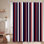 Rideau de douche rayé bleu rouge blanc marine avec 12 crochets