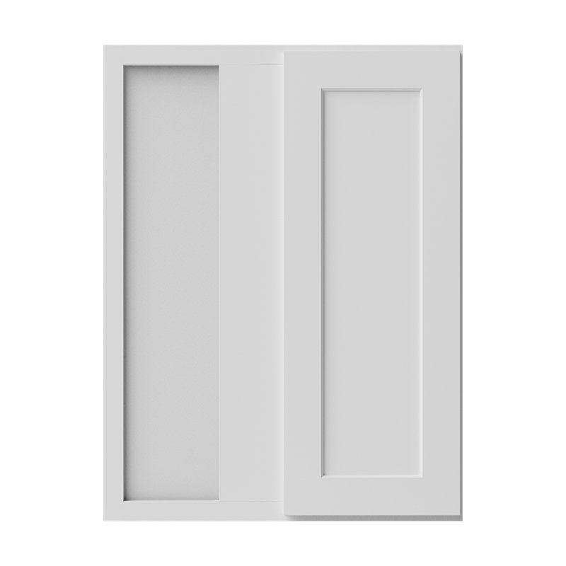 Armoire de coin murale, Blanc, L 27 po x H 36 po x P 12 po