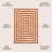 Isibeal Modern Classic Mitre Stripe Terracotta/Ivory Rug-1931684838
