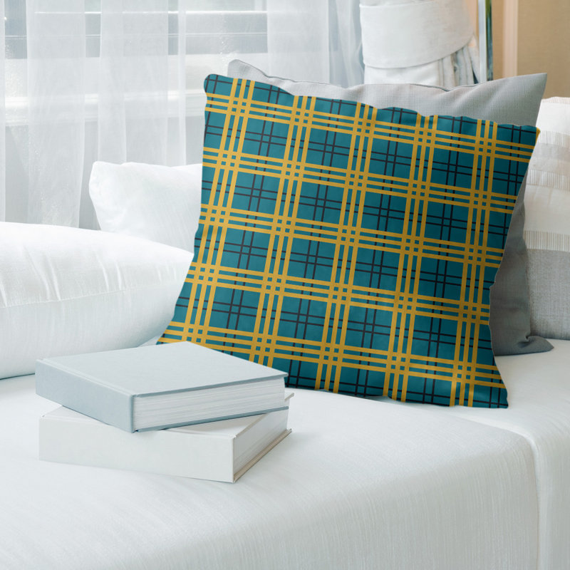 Coussin Los Angeles, 18" x 18", Vert Jacksonville, Polyester/ Bourre en polyester