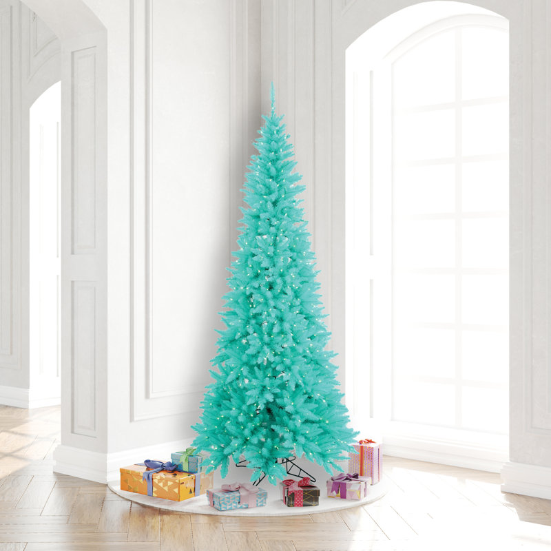 Lighted Artificial Fir Christmas Tree, 10' H x 50" W