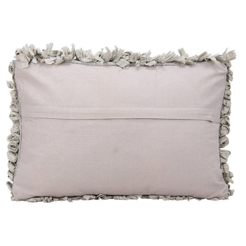 Housse de coussin rectangulaire/insert, Gris