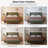 Janine Corduroy Upholstered Wingback Bed with Slat Kit and Solid and Manufactured Wood Frame-749801280-749801293