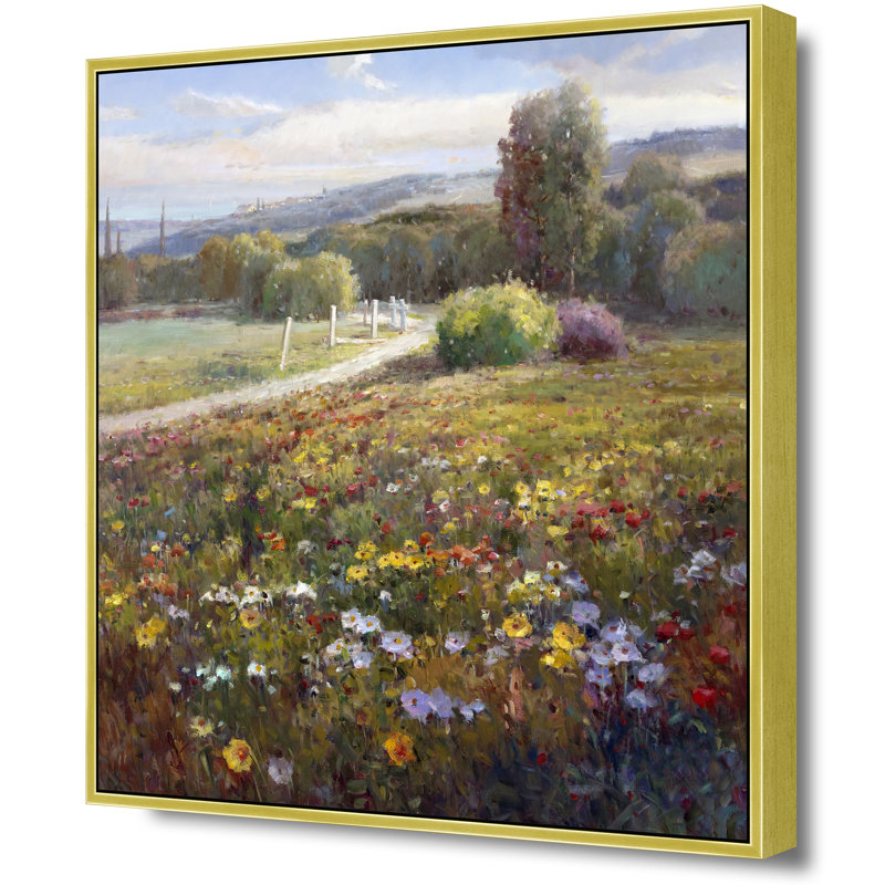 Sun-Dappled Meadow Print, 26" H x 26" W, Gold