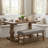 Dallyn Dining Bench with Storage, Gray Fabric and Wood Base
