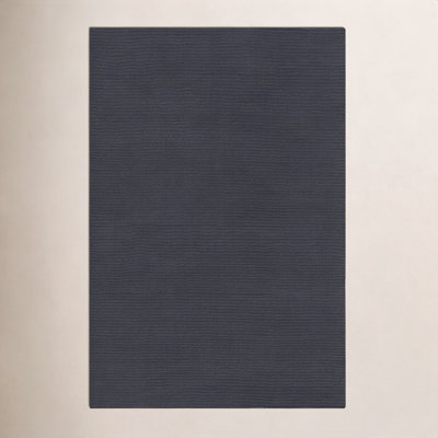 Crowe Charcoal Gray Hand-Woven Wool Rug