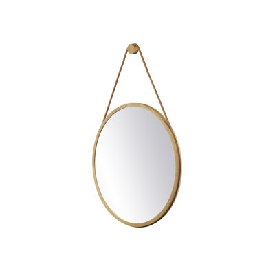 Mosso Round Solid Wood Mirror