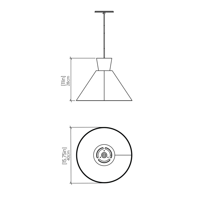 Conical 1 - Light Pendant, Imbuia