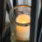 Xoro Lantern, Gold Aluminum, Farmhouse Side Panel, Black Mango Wood 25 Inch