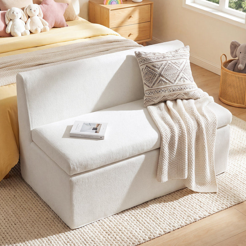 Upholstered Bench with Flip Top