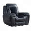 Fauteuil inclinable souple, fauteuil inclinable électrique à DEL noir / velours Clark Blanche