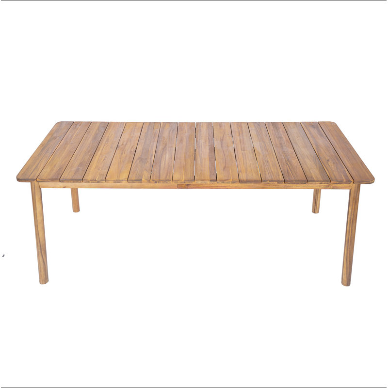 Table de salle à manger d'extérieur en bois d'acacia de 79 po Visola
