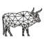 Décoration murale abstraite en métal Brooding Cow-124839000-124839003