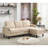 Knock Down 3-Seat Combo Sofa With Storage Ottoman  For Living Room Apartment  Bedroom And Compact Room, Upholstered Sectional Couch, L Shaped  Bench With A Footrest, A Individual Sto-920423565