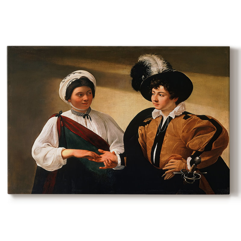 La diseuse de bonne aventure (version du Louvre) - Toile tendue Caravaggio-Gallery - c. 1595, 18 x 27
