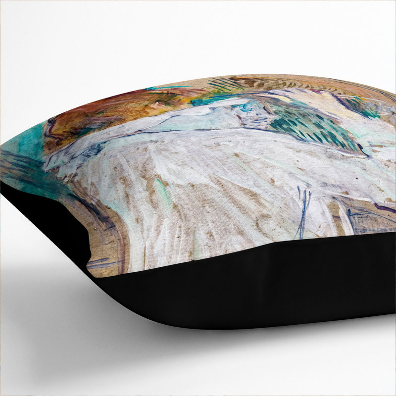 A Portrait Of A Woman Square Throw Cushion, Black, 55cm H x 55cm W x 20cm D