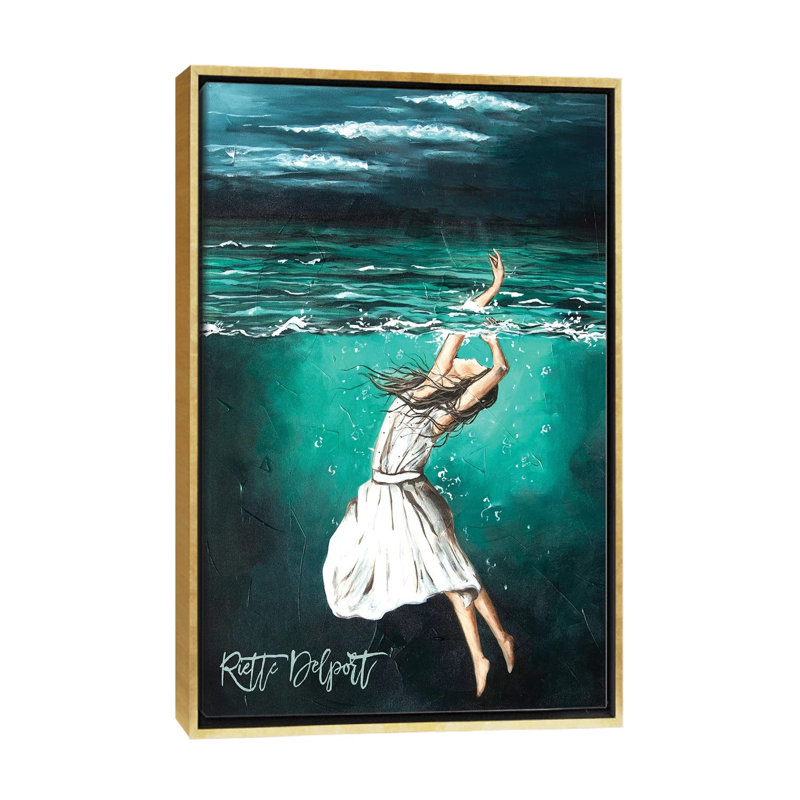 Grace, H 40 po x l 26 po, Impression sur toile flottante sans passe-partout, Doré