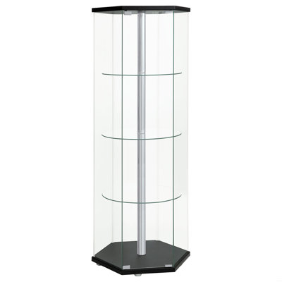 Glass 4-Shelf Curio Cabinet