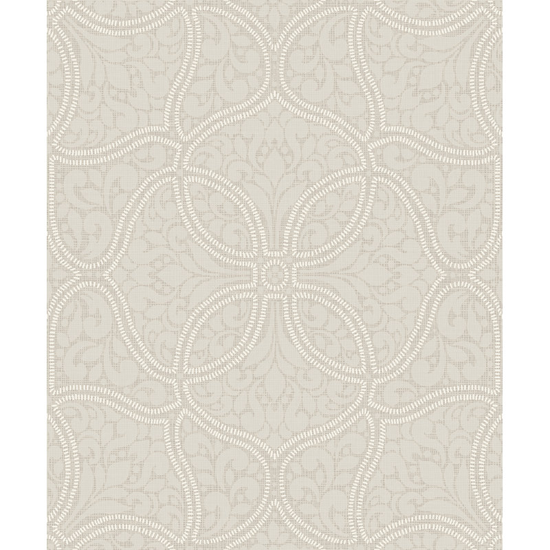 Prestwyck 10m x 52.07cm Textured Metallic Finish Paste the Wall Wallpaper Roll, Taupe