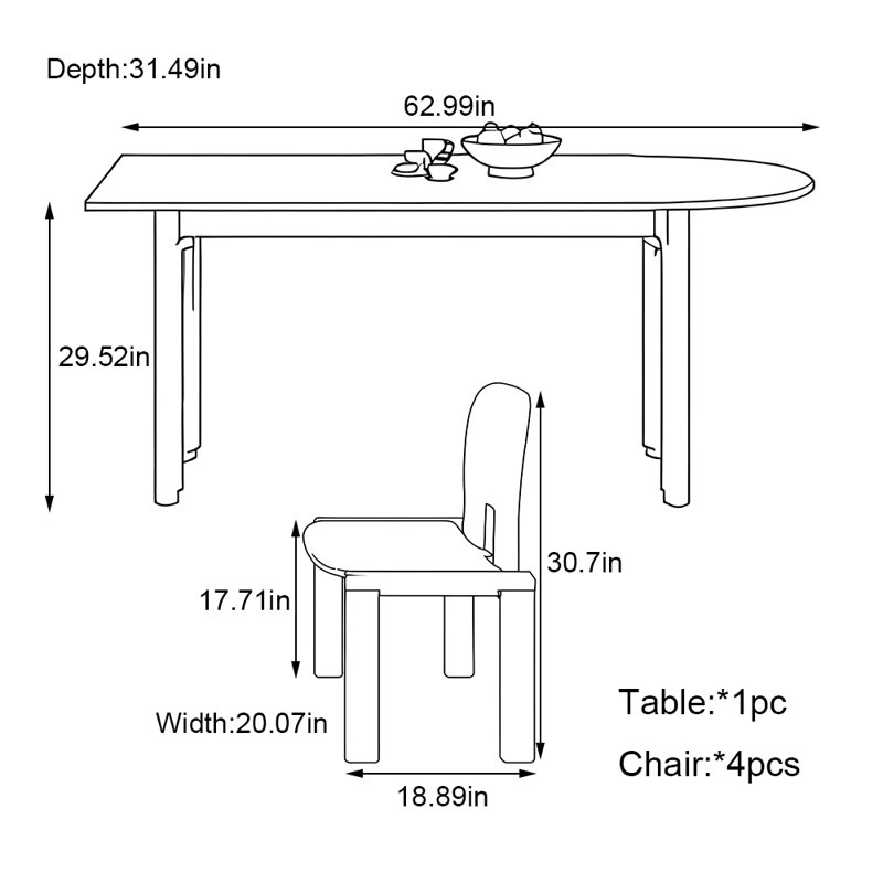 Jaya, 29.52"H x 62.99"L x 31.49"W