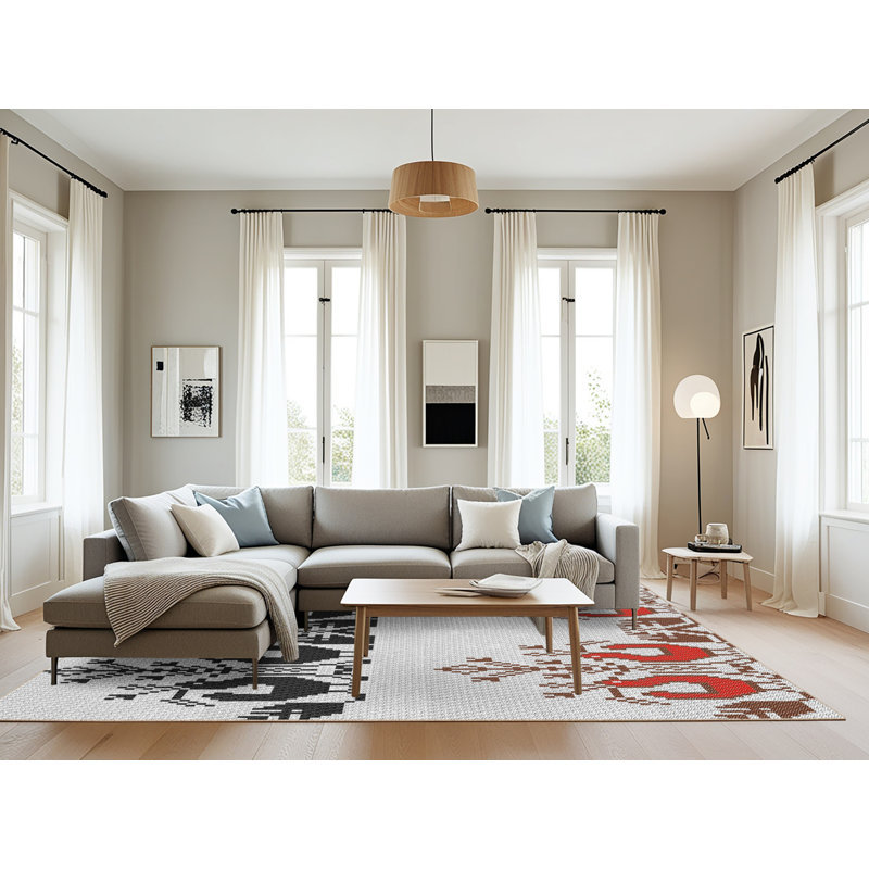 Tapis noir Southwestern, Rectangle 8 pi x 12 pi