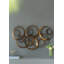 Décoration murale feuille d'or 38,5 x 22 x 4,2 po Seretha