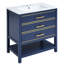 Modern Bathroom Vanity Cabinet With Sink, Open Storge & 2 Drawers-977530039
