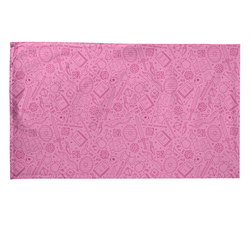 Serviette à thé à motif rpg Mcguigan, Polyester sergé, Rose