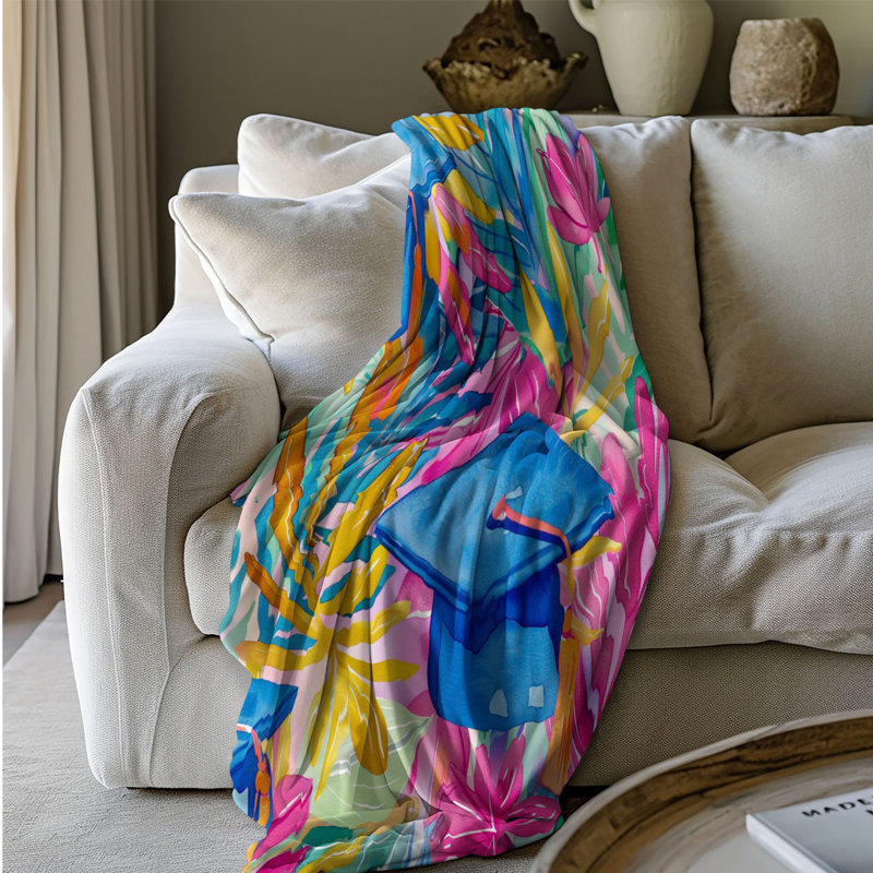 Motif de balise maritime - 1 pièce Sherpa Premium, L 50 po x L 60 po, Classy Graduation Art