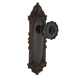 Victorian Plate with Crystal Black Door Knob
