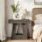 Modern 2-Tier Nightstand With Trapezoid Base, Wood-Grain Finish Bedside Table-327362066