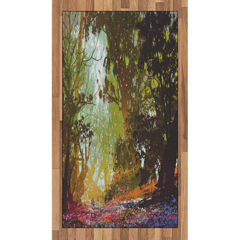Fantasy Nature High Density Long Fiber Poly Threads Decorative Area Rug Carpet, Rectangle 2'7" x 5'