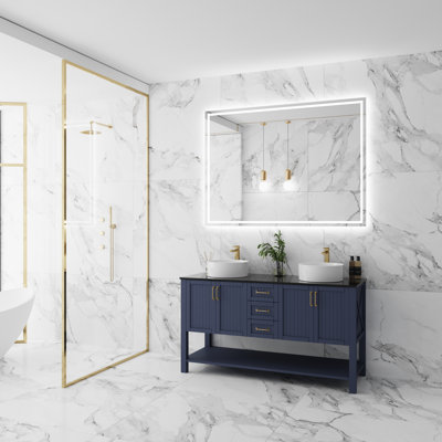 Meuble-lavabo double 60 po Aqua