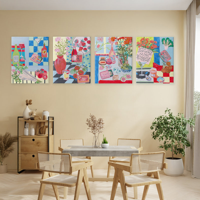 Ensemble de 4 planches de cuisine Kitchen Secrets Still Lifes, design par Melissa Wang, H 20 po x l 16 po