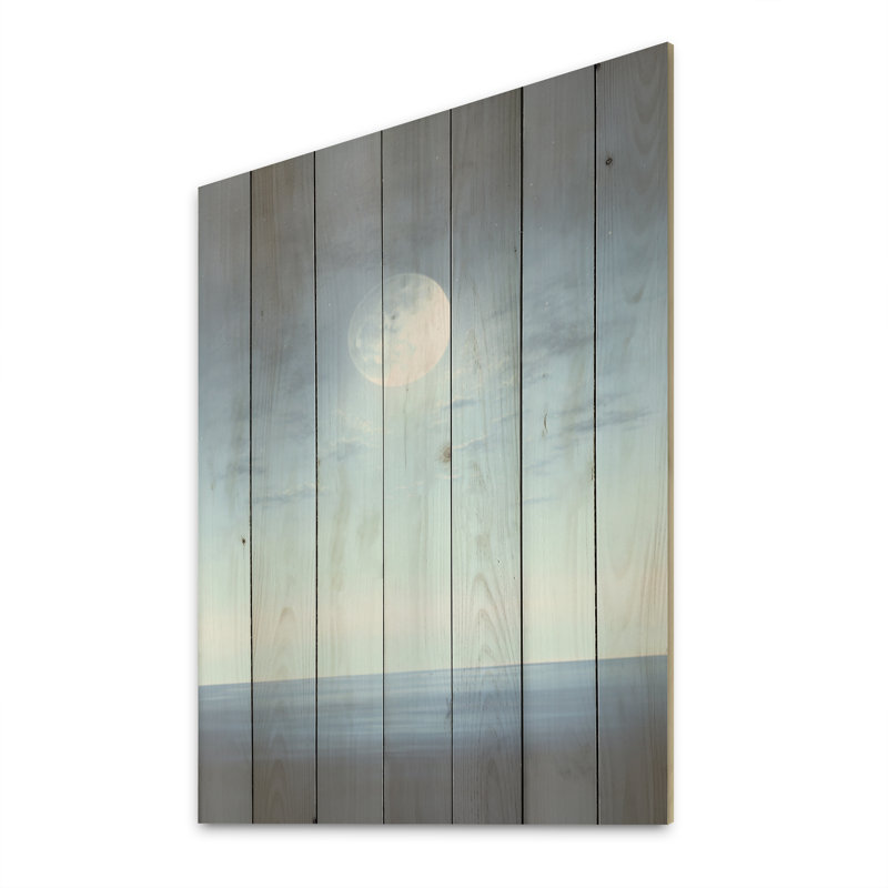 Magical Forest Moons Melody I - Minimalisme, art mural sur bois de pin naturel, H 40 po x l 30 po