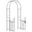 Arche de jardin en métal de 7,5 pi avec barrière Outsunny