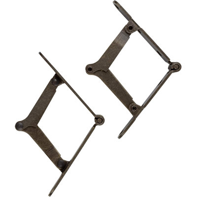 Plated Drop Front Desk Hinge | Pack Of 2 | 180 Degree Opening | Slant Top Desk Lid Hinges