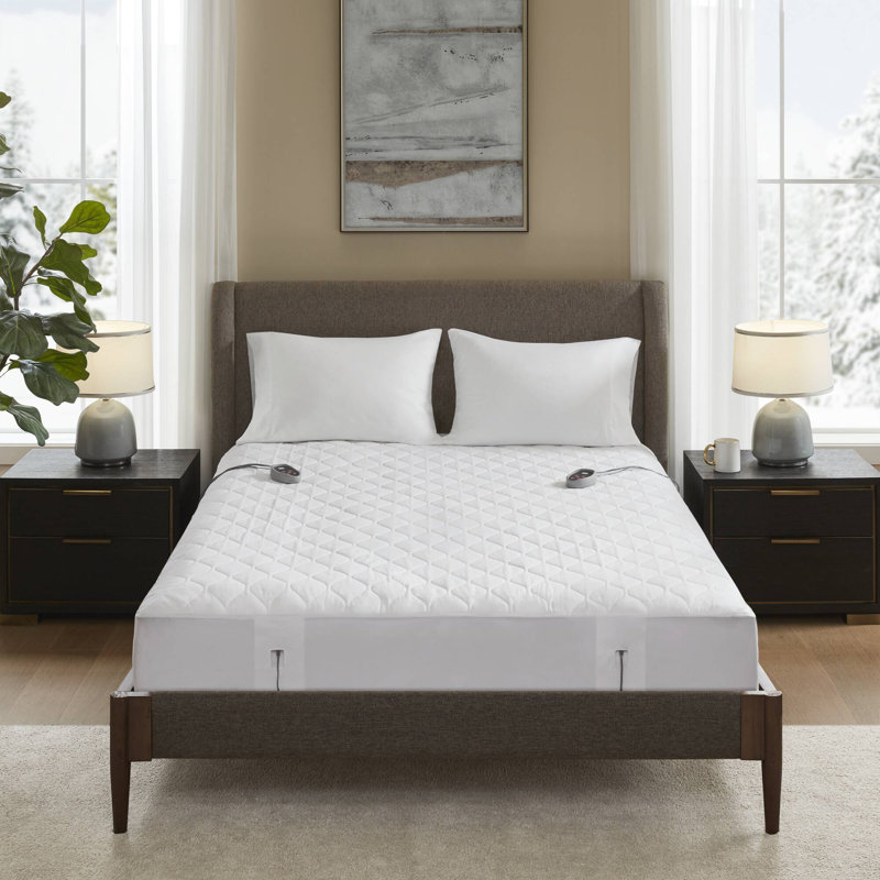 Beautyrest Cotton Deep Pocket Heated Mattress Pad-20 Heat Settings, Queen