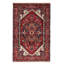 Tapis rouge foncé en laine New Age de conception unique 4 pi x 6 pi 2 po Kurken