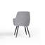 Grey Modern Mid-Century Upholstered Accent Chair With Channel-Tufted Back-1411049539