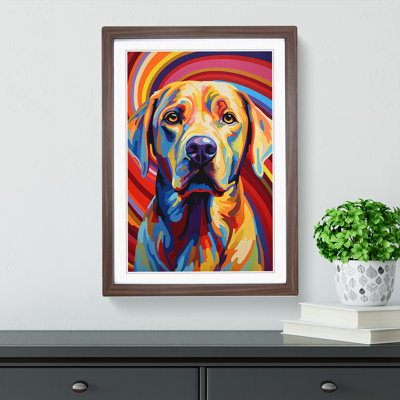 Labrador Retriever Op No.4 - Single Picture Frame Print on Wood